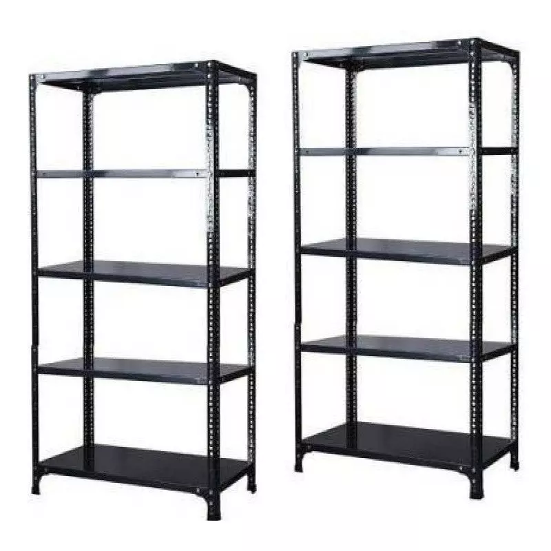 Spacious Luggage Rack Grey 5 Shelves 15x33x48 inch Size (Pack of 2)