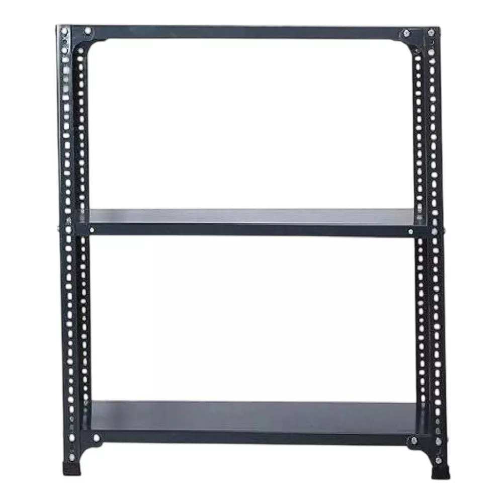 Spacious Luggage Rack Black 3 Shelves 14x32x48 inch Size