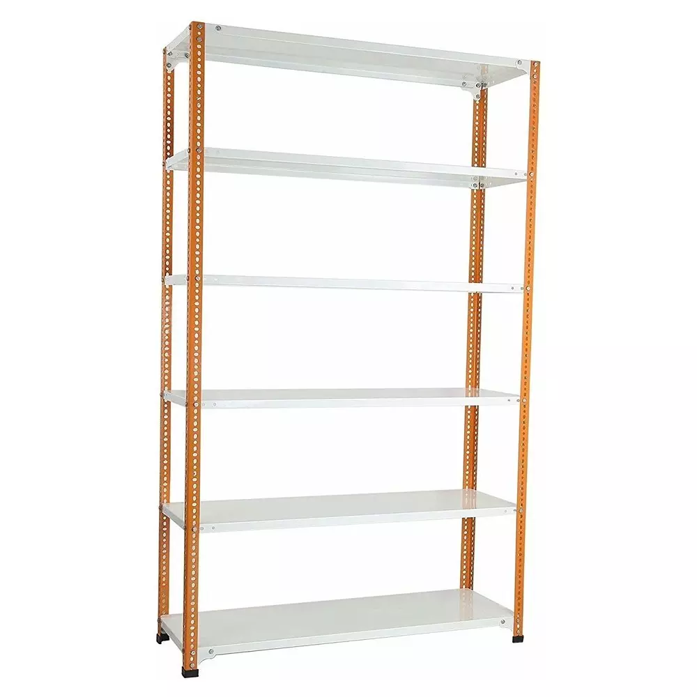 spacious-luggage-rack-orange-and-white-6-shelves-12x36x72-inch-size