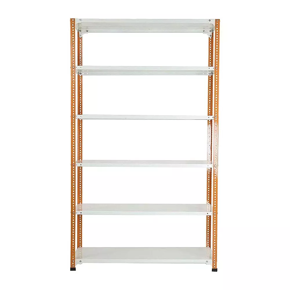 spacious-luggage-rack-orange-and-white-6-shelves-12x36x72-inch-size