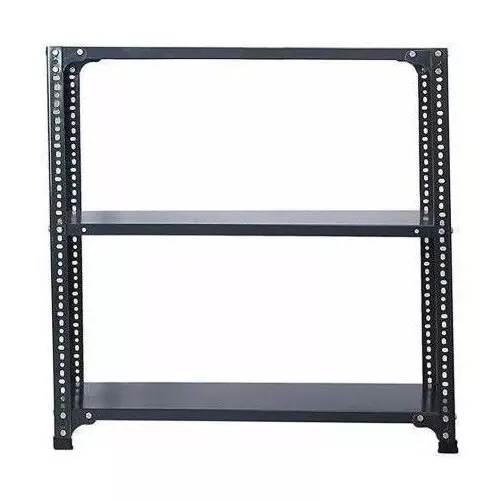 Spacious Luggage Rack Grey 3 Shelves 12x24x47 inch Size