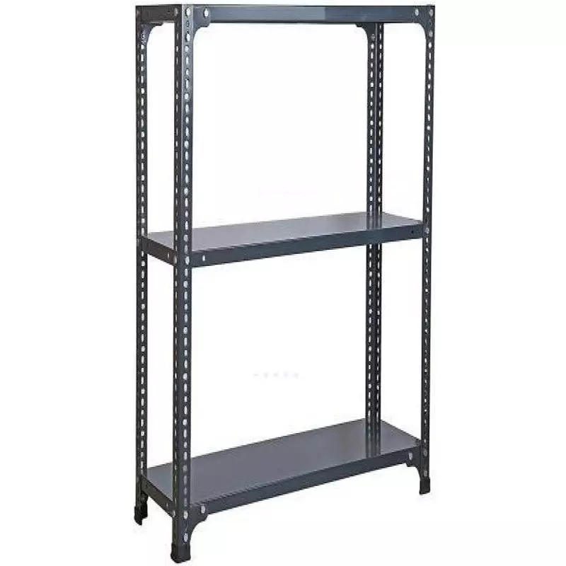 Spacious Luggage Rack Grey 3 Shelves 24x36x49 inch Size