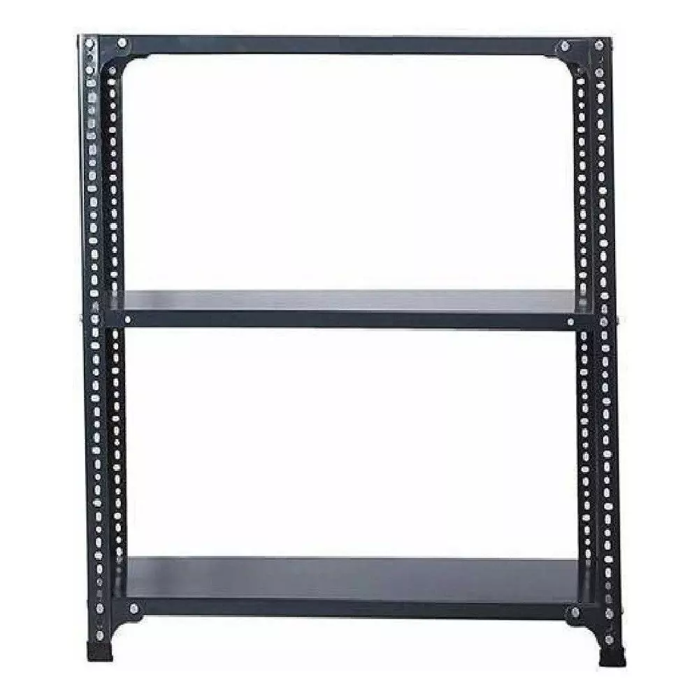 Spacious Luggage Rack Grey 3 Shelves 24x36x59 inch Size