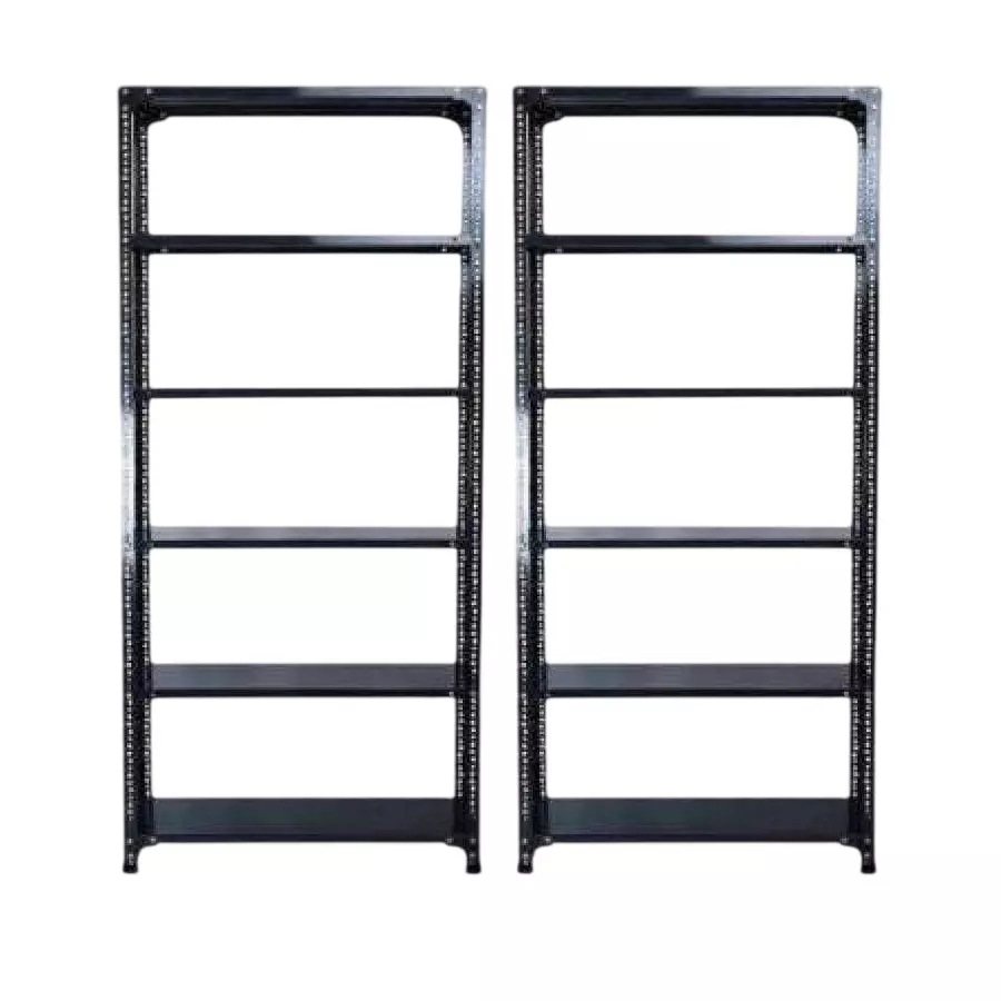 Spacious Luggage Rack Grey Color 6 Shelves 12(D) x 24(W) Inch (Pack of 2 Pcs)