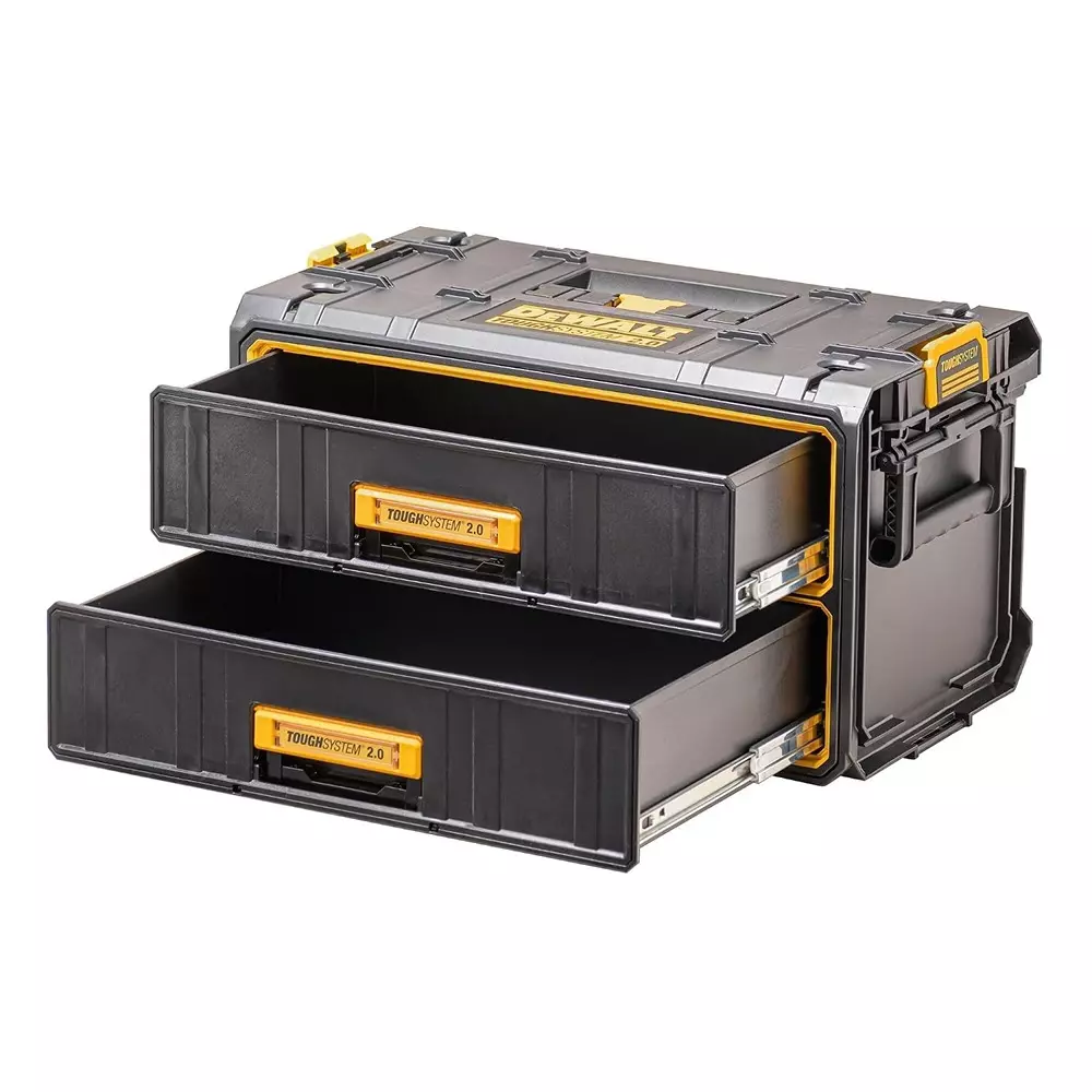 DEWALT ToughSystem 2.0 DXL Drawer Unit 20 Kg Load Capacity, Plastic Body and 2 Drawers, DWST83529-1