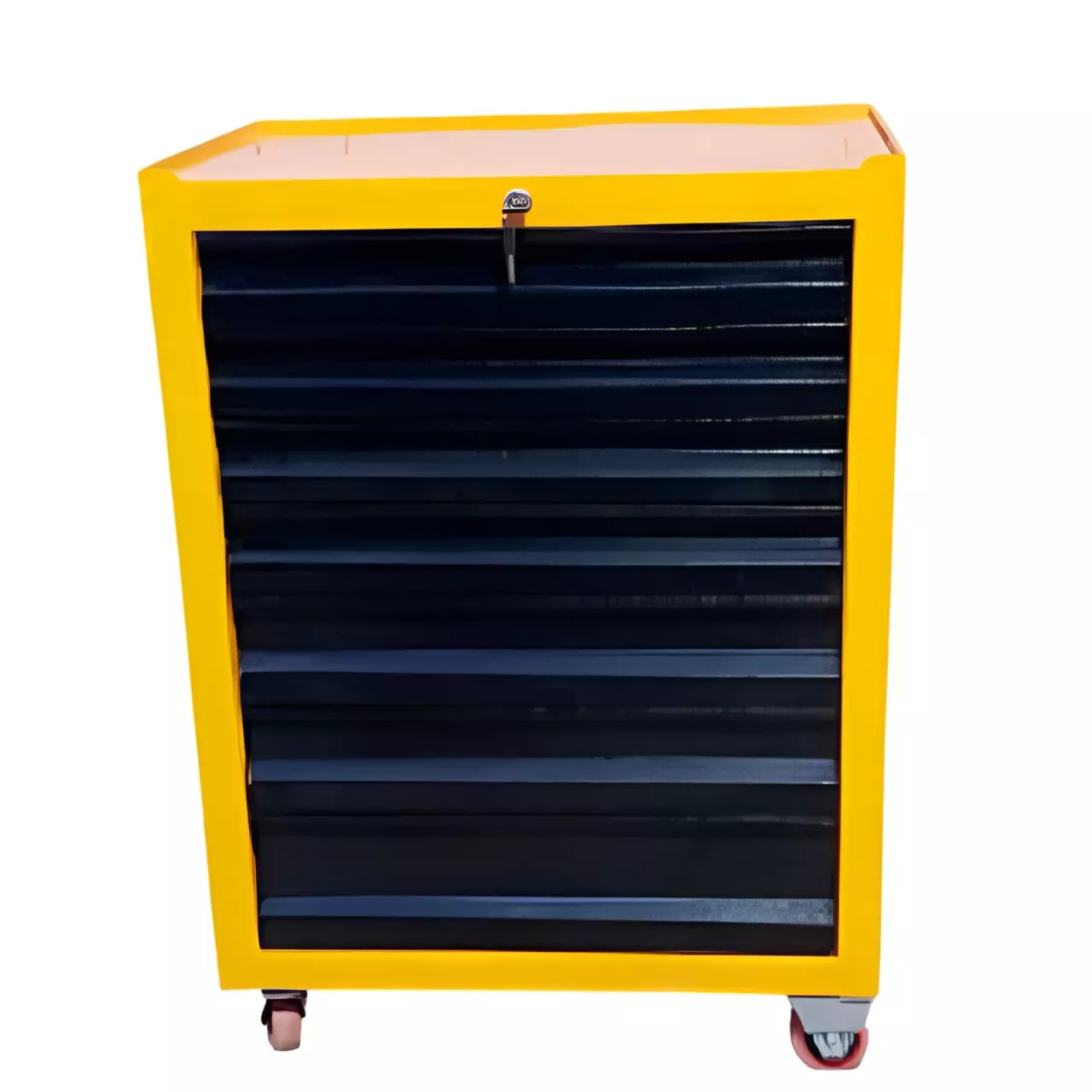 Rimsha 7-Drawer Tool Cabinet with Central Locking & Wheels 3 Inch (7.62 cm) Wheel Size 615x450x850 mm Mild Steel for Industrial Use