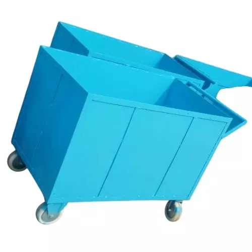 Rimsha Material Handling Trolley 4 Inch (10.16 cm) Wheel Size 900x600x750 mm Mild Steel for Industrial Use