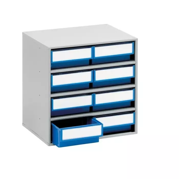Treston 8 Drawer Storage Unit Plastic 395 x400 x300 mm Blue, 0830-6