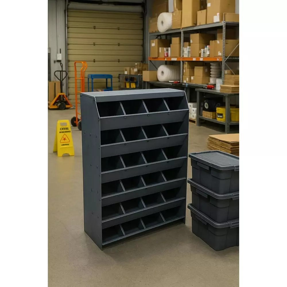 Menage 6-Tier Storage Organizer 24 Compartments 152.4x76.2x30.48 cm Steel Frame