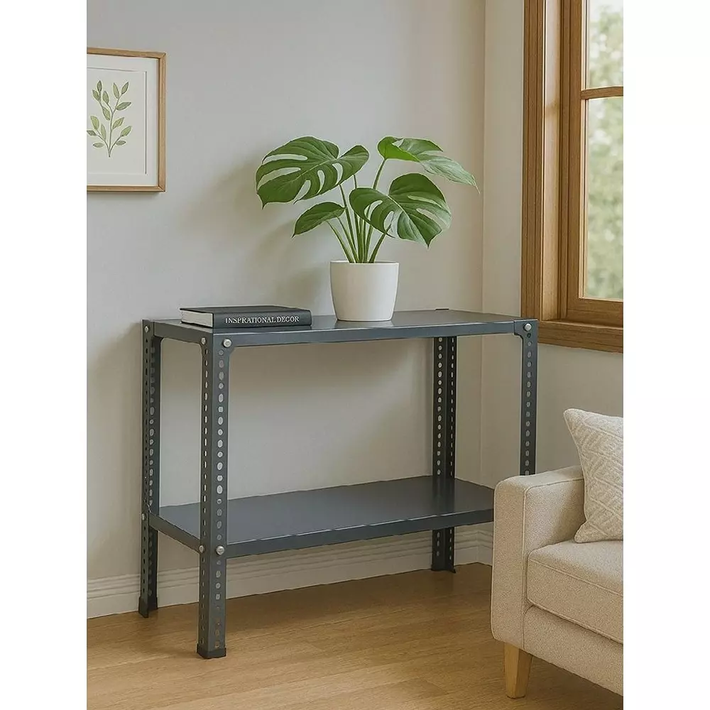 spacious-shopsy-book-shelf-storage-rack-metal-grey-2-shelves-12x35x25-inch-shopb123624shv2