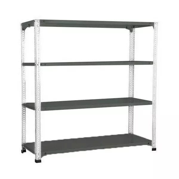 Spacious Metal Kitchen Cabinet White and Grey 4 Shelves 12X33x72 inch Size