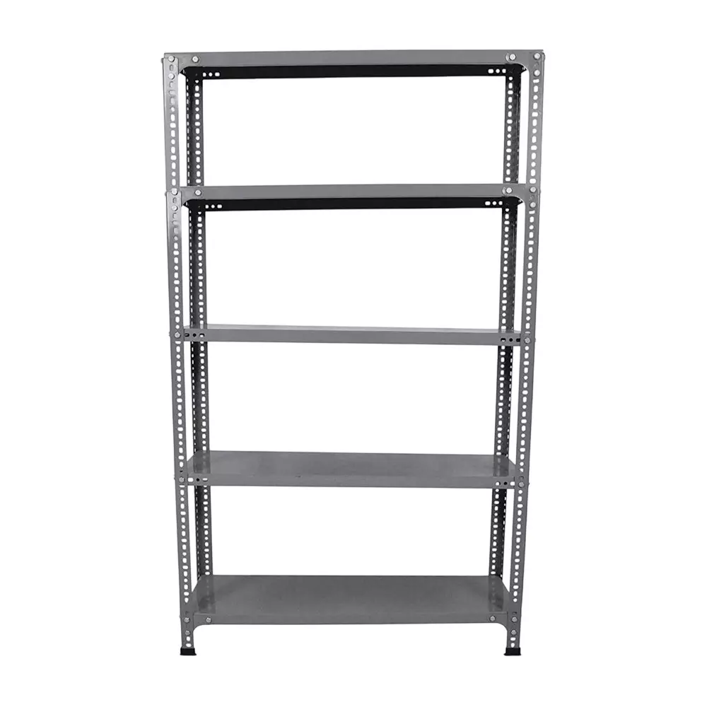 Spacious Metal Kitchen Cabinet Grey 5 Shelves 15X36X71 inch Size
