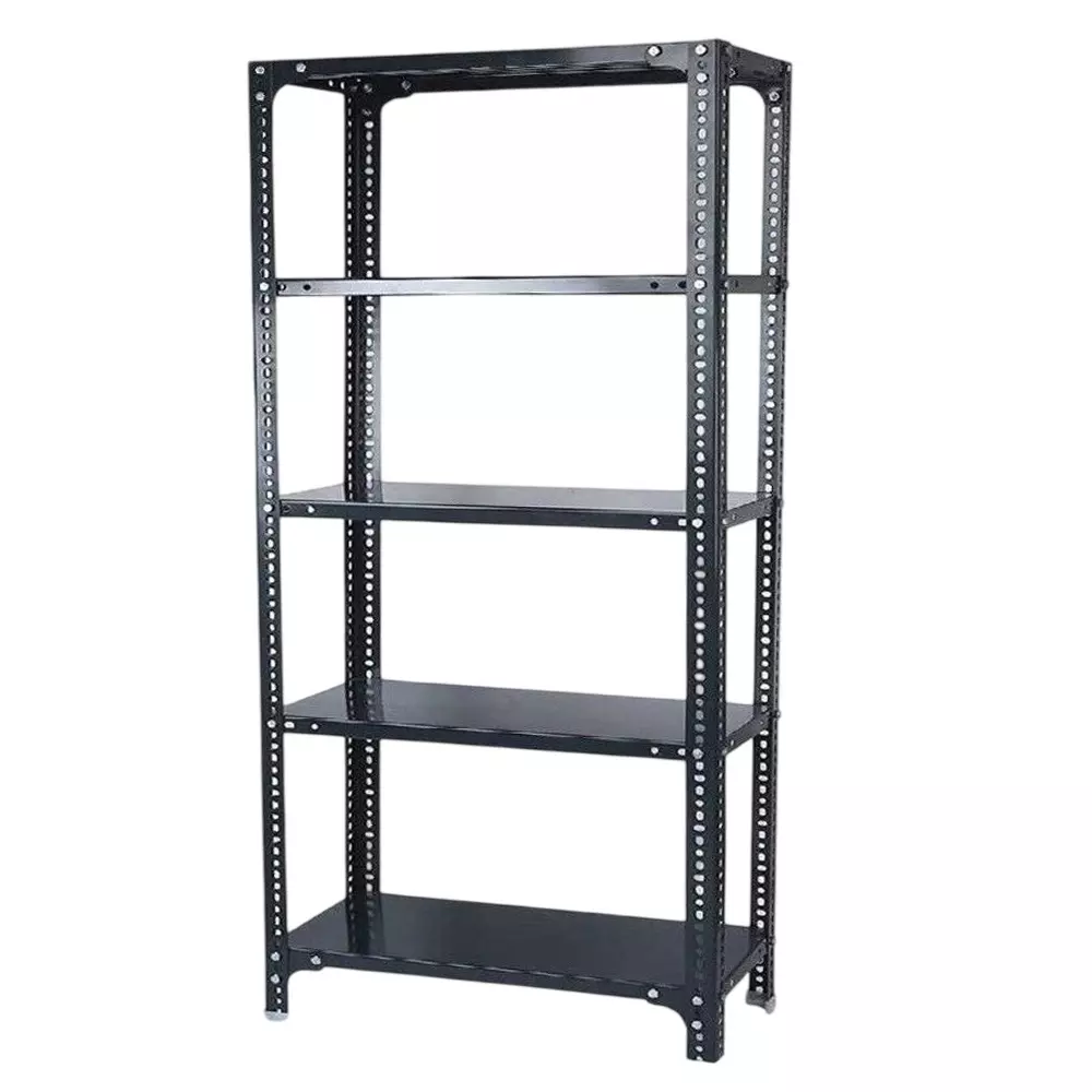 Spacious Metal Kitchen Cabinet Black 5 Shelves 24X36X49 inch Size
