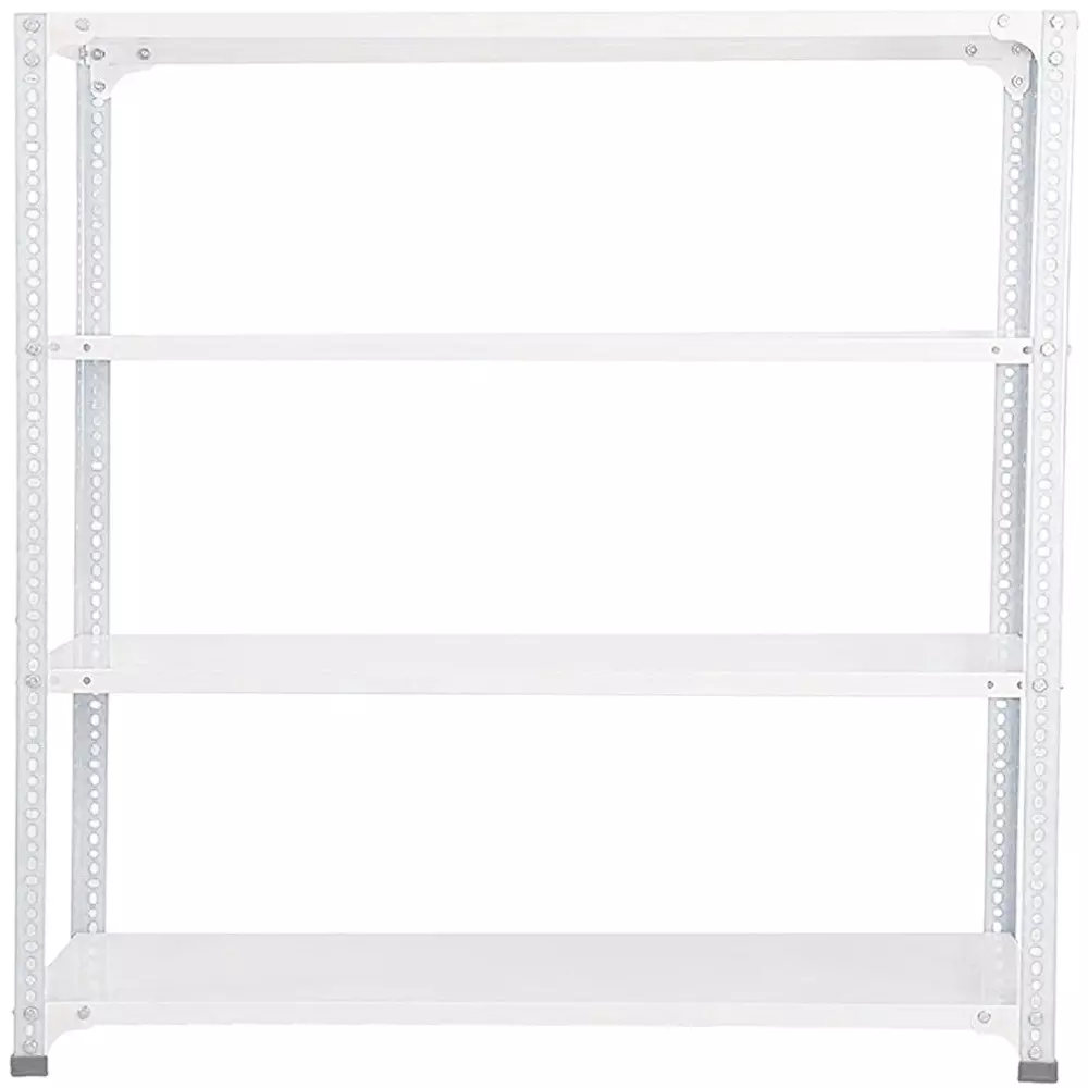 Spacious Metal Kitchen Cabinet White 4 Shelves 12X36X61 inch Size