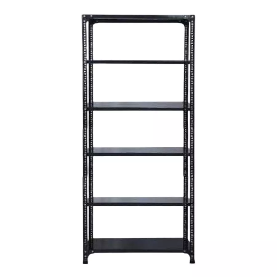 Spacious Metal Kitchen Cabinet Black 6 Shelves 24X36X60 inch Size