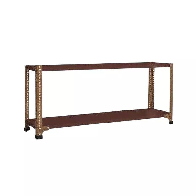 Spacious Luggage Rack Iron Dark Chocolate 2 Shelves 12x24x35 inch Size