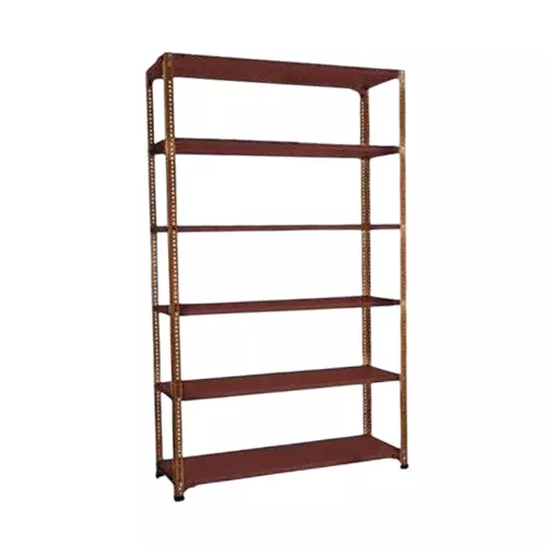 Spacious Luggage Rack Iron Dark Chocolate 6 Shelves 15x36x77 inch Size