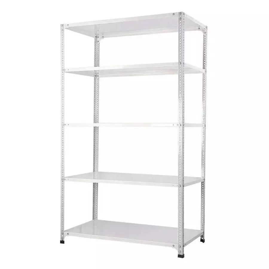 Spacious Luggage Rack White Color 5 Shelves 12x24x48 inch Size