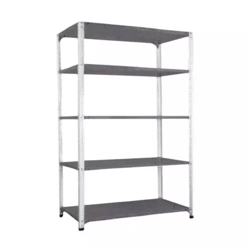 Spacious Luggage Rack White and Grey Color 5 Shelves 15x36x72 inch Size
