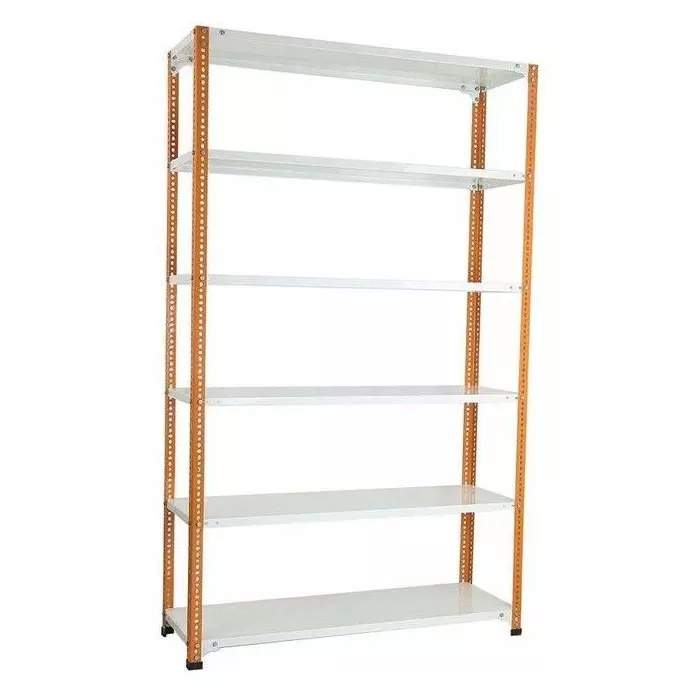 Buy Spacious Luggage Rack Orange and Ivory Color 6 Shelves 12x24x60 ...
