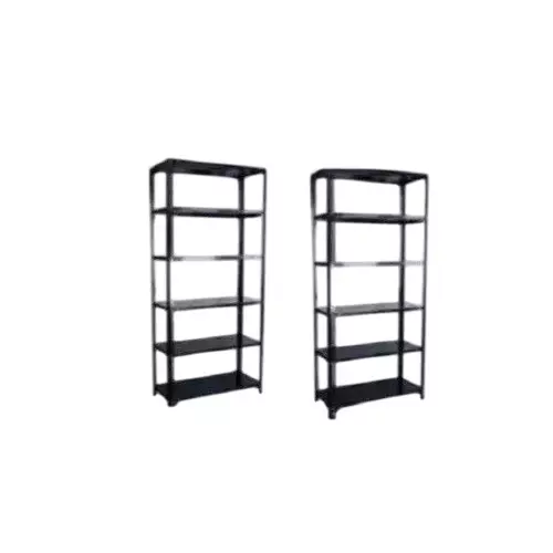 Spacious Luggage Rack Iron Grey Color 6 Shelves 18x36x59 inch Size (Pack of 2)