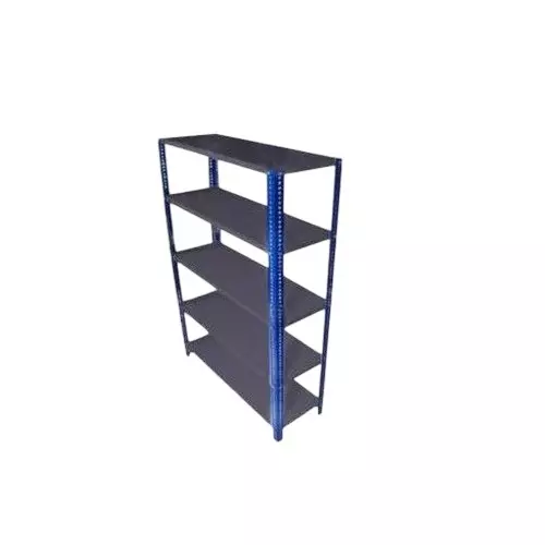 Spacious Luggage Rack Iron Blue and Grey Color 5 Shelves 15x36x78 inch Size