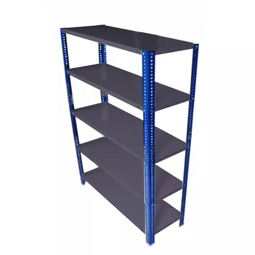 Spacious Luggage Rack Blue and Grey Color 5 Shelves