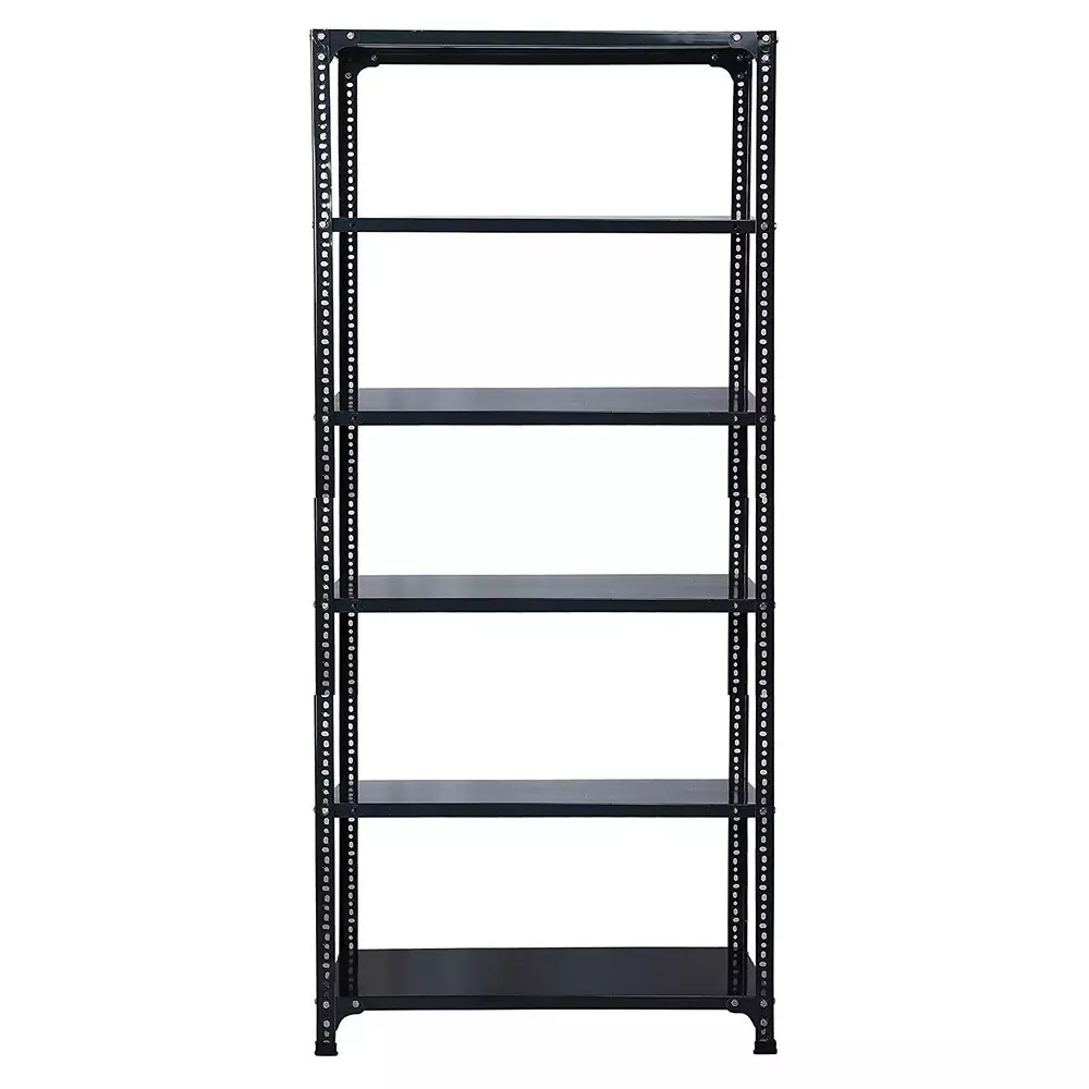 Spacious Luggage Rack Black 6 Shelves 12x36x72 inch Size
