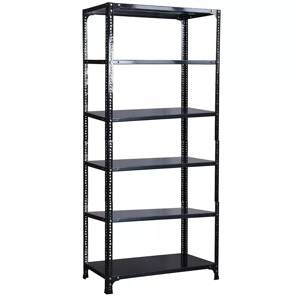 spacious-luggage-rack-black-6-shelves-12x36x72-inch-size