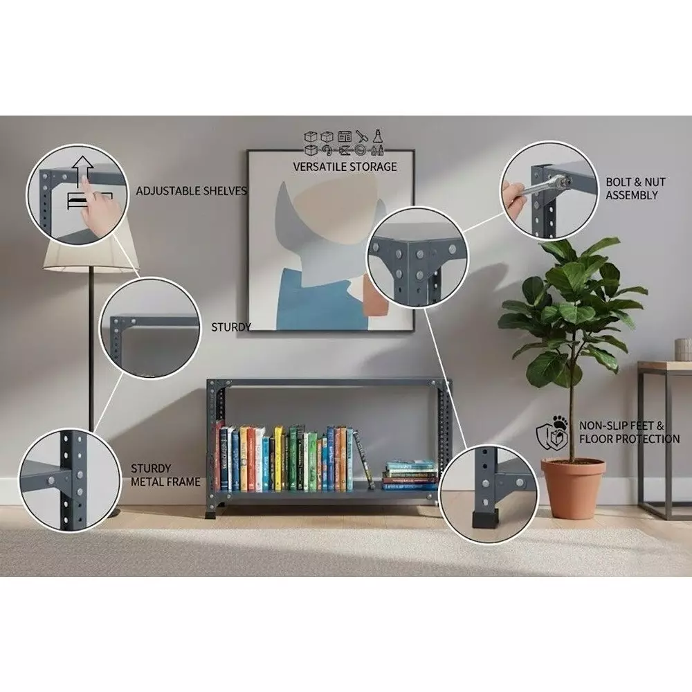 spacious-book-shelf-rack-grey-2-shelves-12x36x24-inch-size