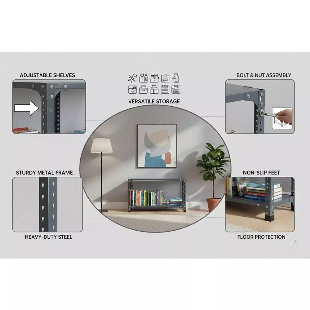 spacious-book-shelf-rack-grey-2-shelves-12x36x24-inch-size