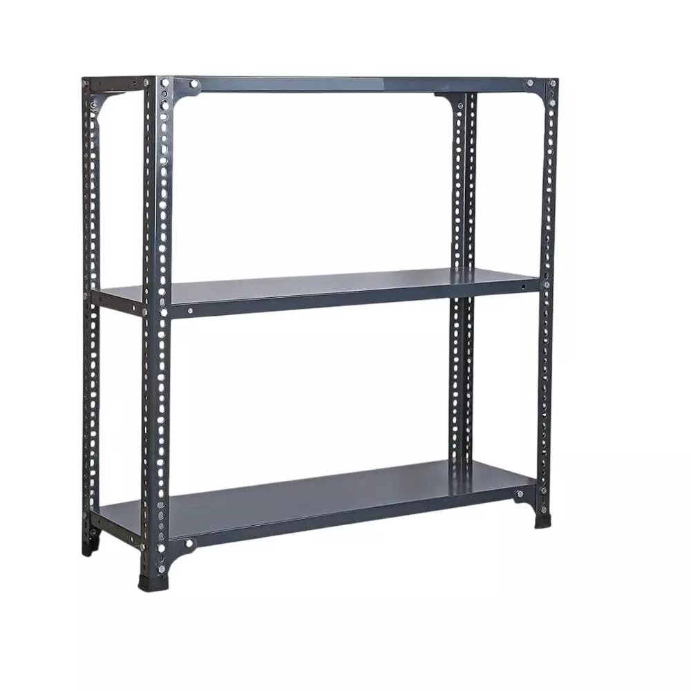 Spacious Luggage Rack Grey 3 Shelves 12x24x36 inch Size