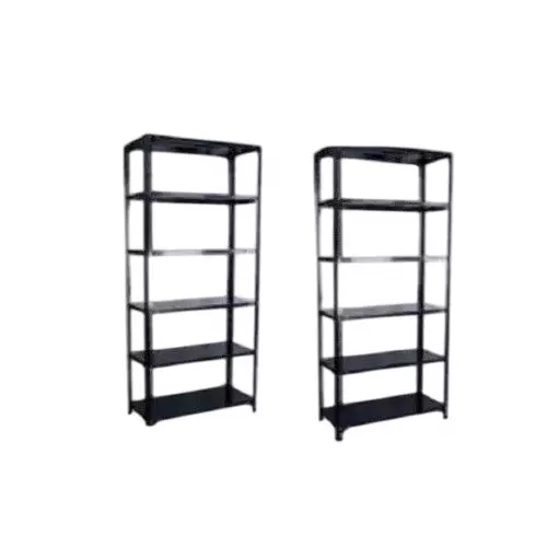 Spacious Luggage Rack Grey 6 Shelves 15x36x73 inch Size (Pack of 2)