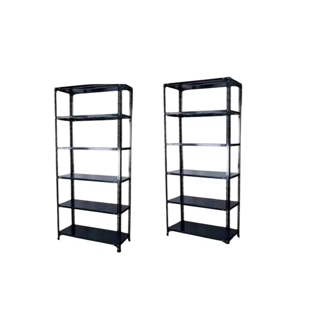Spacious Luggage Rack Grey 6 Shelves 18x36x72 inch Size (Pack of 2)