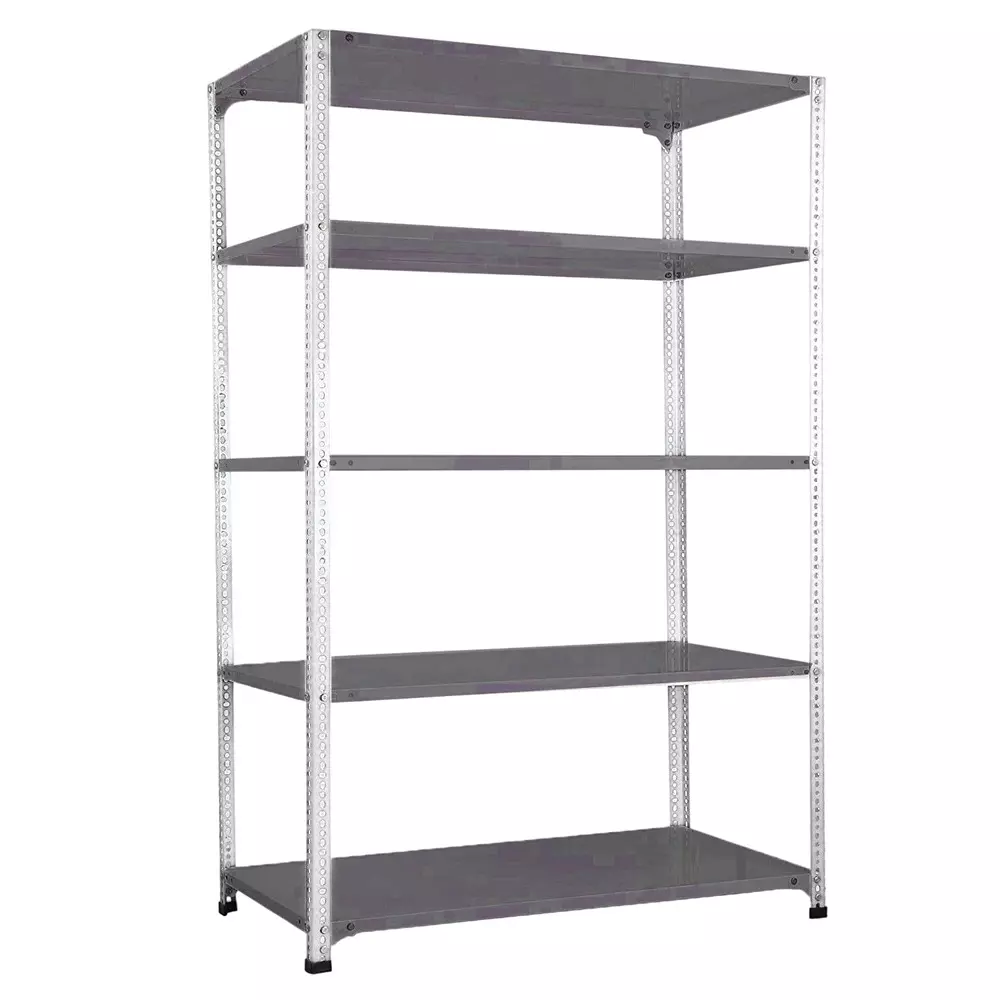 Spacious Luggage Rack White and Grey 5 Shelves 15x36x59 inch Size