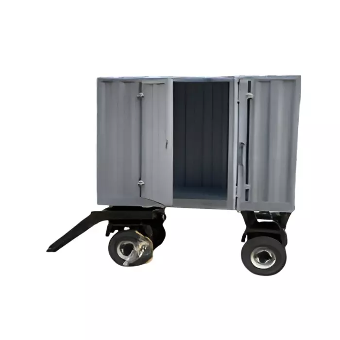 Rimsha Heavy-Duty Industrial Trolley with Tubeless Tyres & Towing Hook 1800x1200x1200 mm Mild Steel 500 Kg Load Capacity for Industrial Use