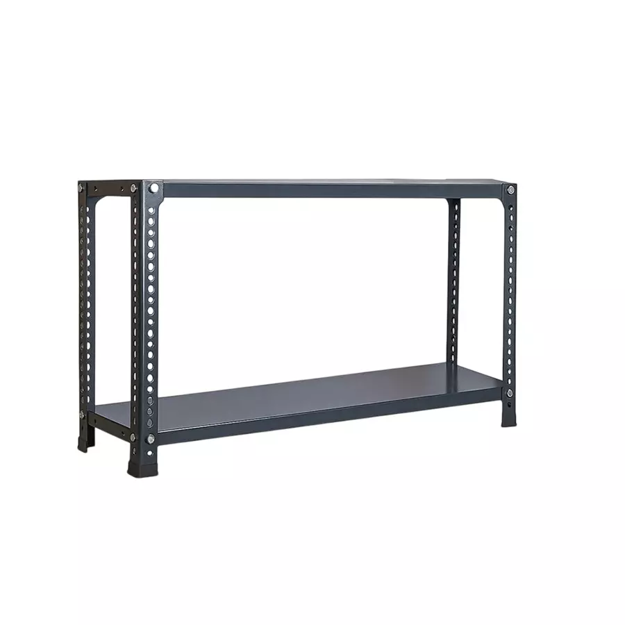 Spacious Shopsy Book Shelf Storage Rack Metal Grey Color 2 Shelves 12x35x25 inch, 1SHP-12x35x25/Shlf