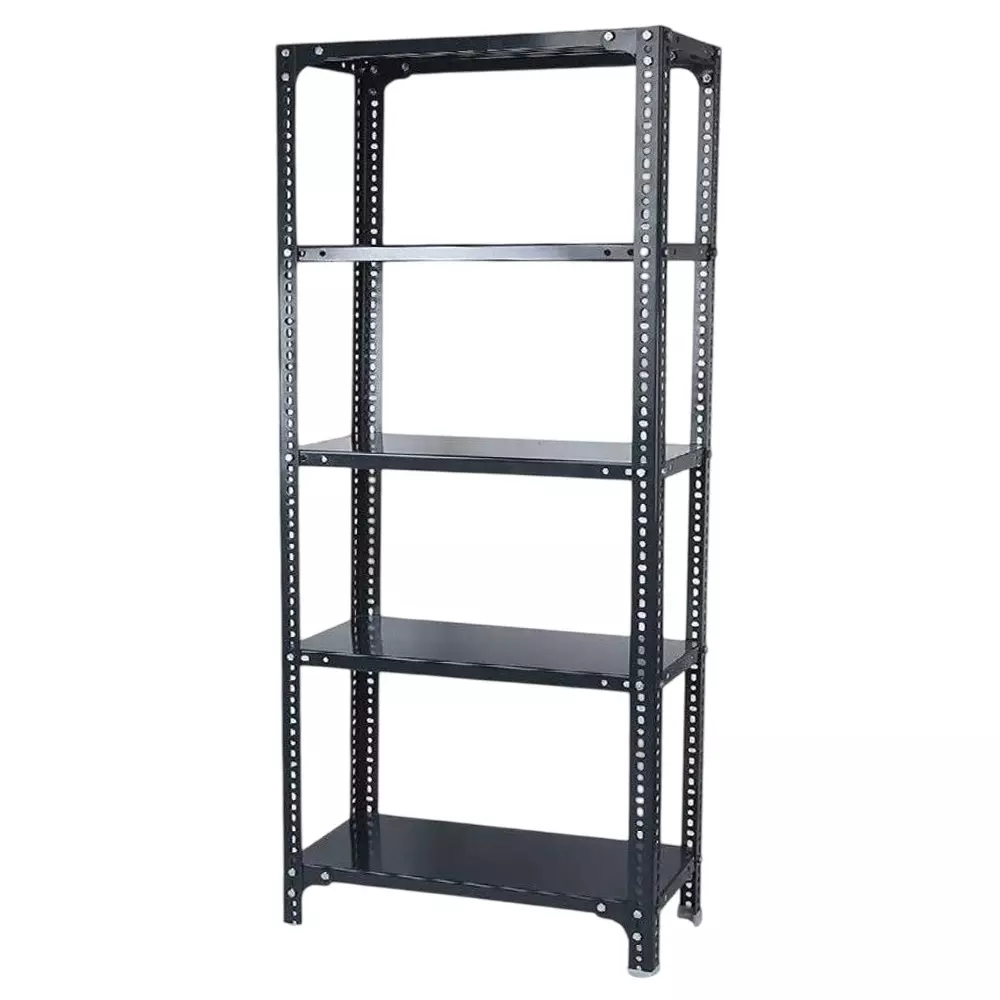 Spacious Metal Kitchen Cabinet Black 6 Shelves 24X36X86 inch Size