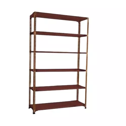Spacious Metal Kitchen Cabinet Dark Chocolate Color 6 Shelves