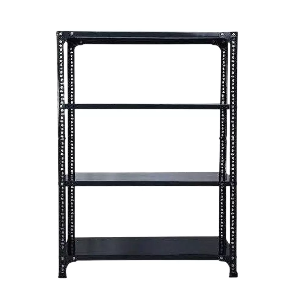 Spacious Metal Kitchen Cabinet Black 4 Shelves 18x36x79 inch Size