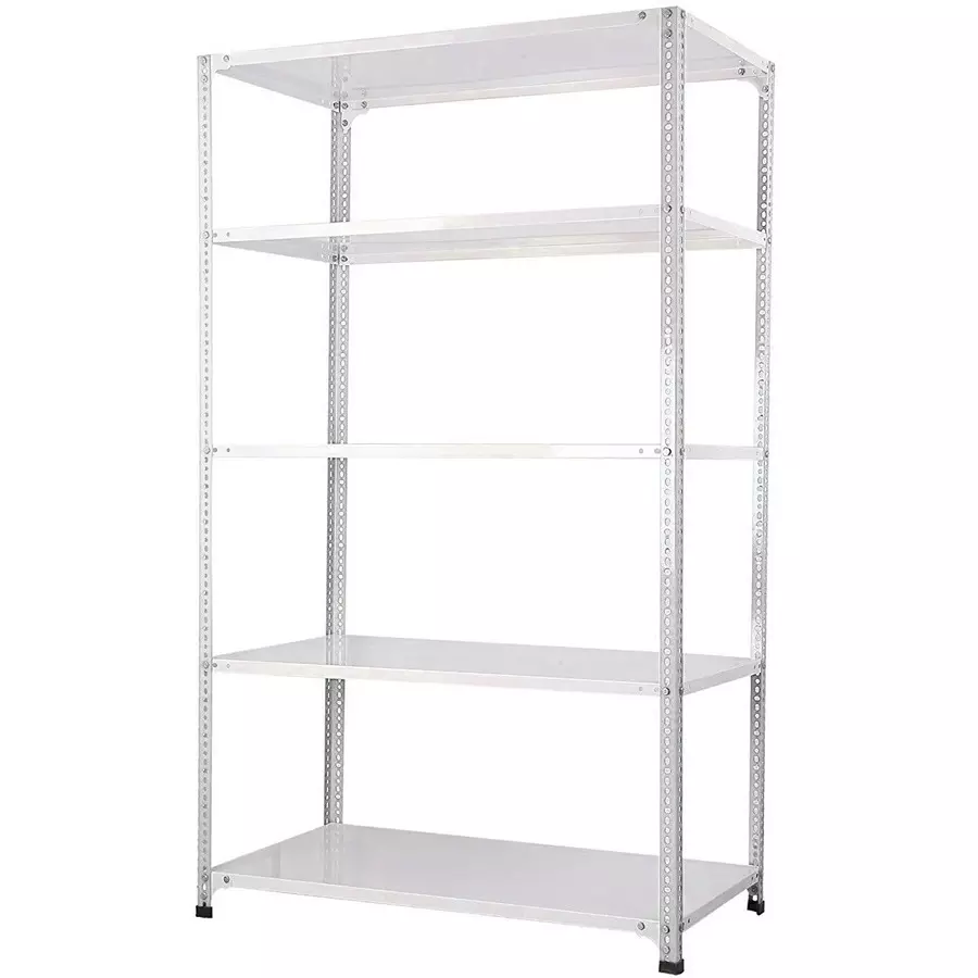 Spacious Luggage Rack White Color 5 Shelves 18x36x61 inch Size