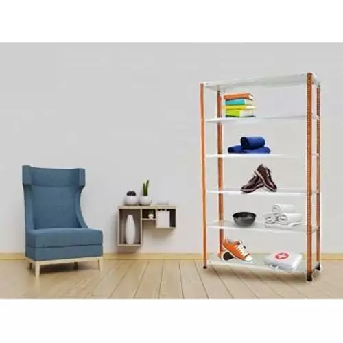spacious-luggage-rack-orange-and-white-6-shelves-18x36x47-inch-size