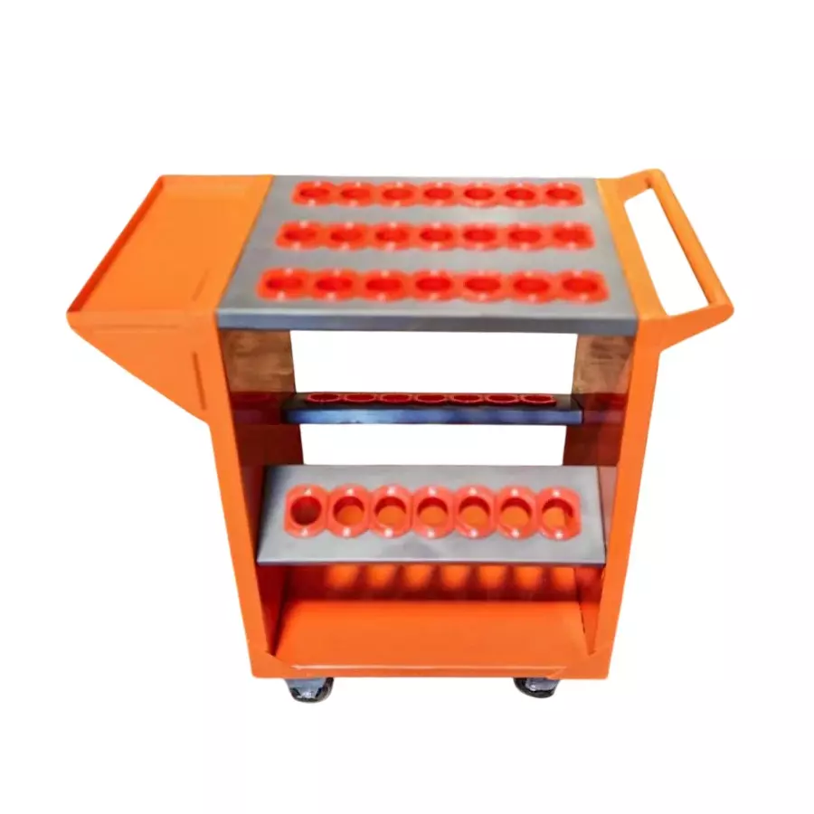 Rimsha Drawer Tool Trolley 3 Inch (7.62 cm) Wheel Size 650x450x750 mm Mild Steel for Industrial Use
