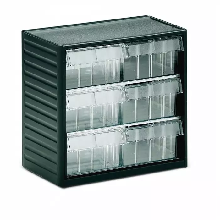 Treston 6 Drawer Storage Unit PP 290 x310 x180 mm Grey, 297-3