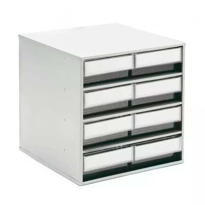 Treston 8 Drawer Storage Unit Plastic 395 x400 x400 mm Clear, 0840-1