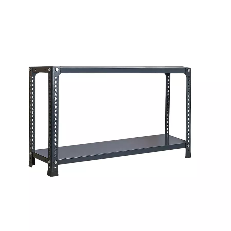 Spacious Shopsy Book Shelf Storage Rack Grey Color 2 Shelves 12(D) x 35(W) Inch