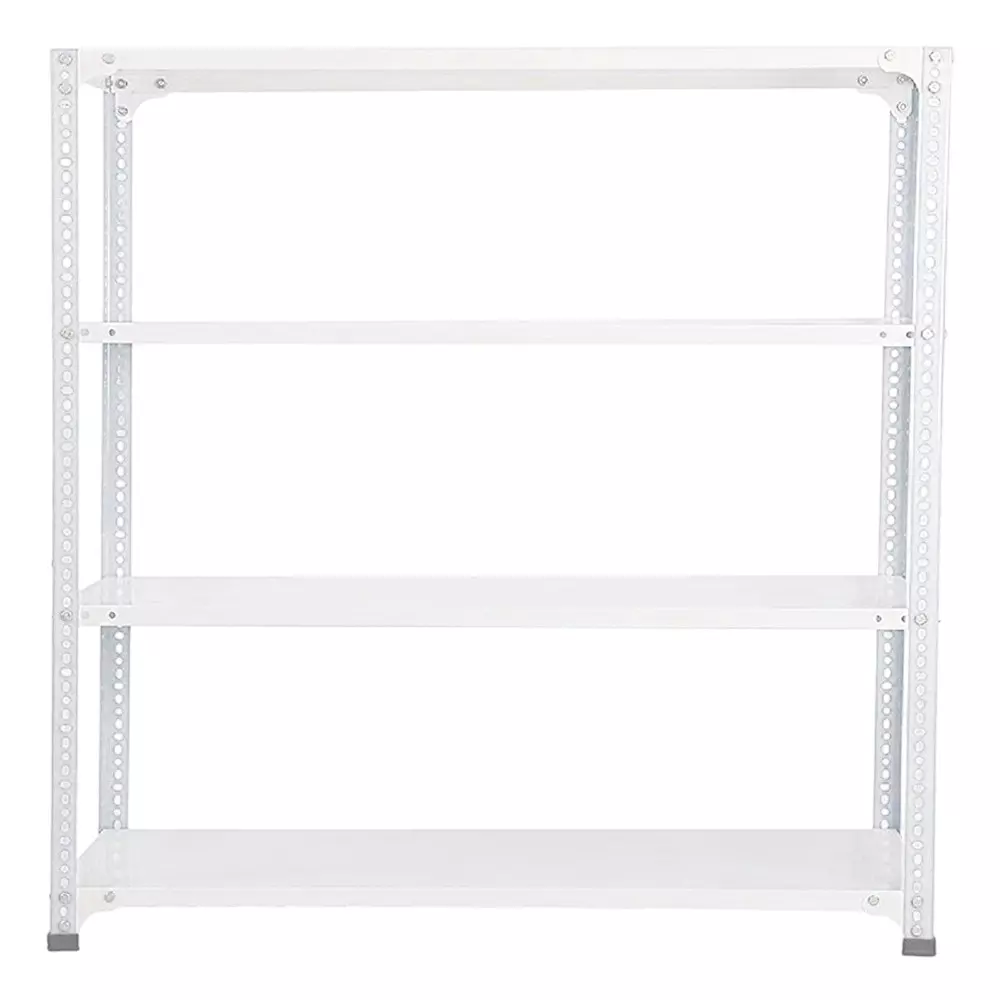 Spacious Metal Kitchen Cabinet White 4 Shelves 12X36X78 inch Size