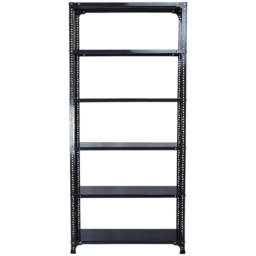Spacious Metal Kitchen Cabinet Black 6 Shelves 12x36x60 inch Size