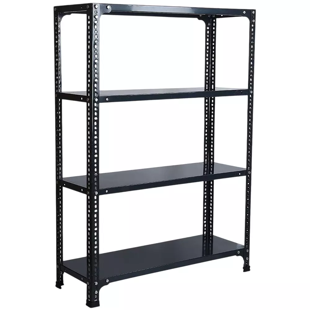 Spacious Metal Kitchen Cabinet Black 4 Shelves 15X36X78 inch Size