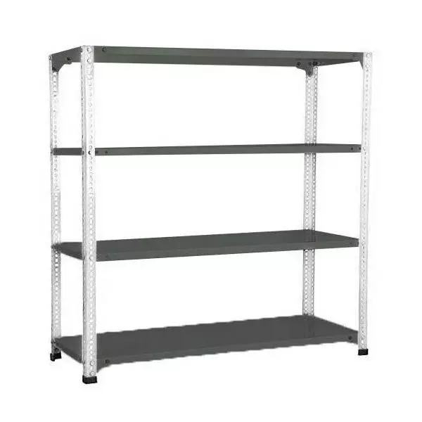 Spacious Luggage Rack Grey and White Color 4 Shelves 12x33x60 inch Size